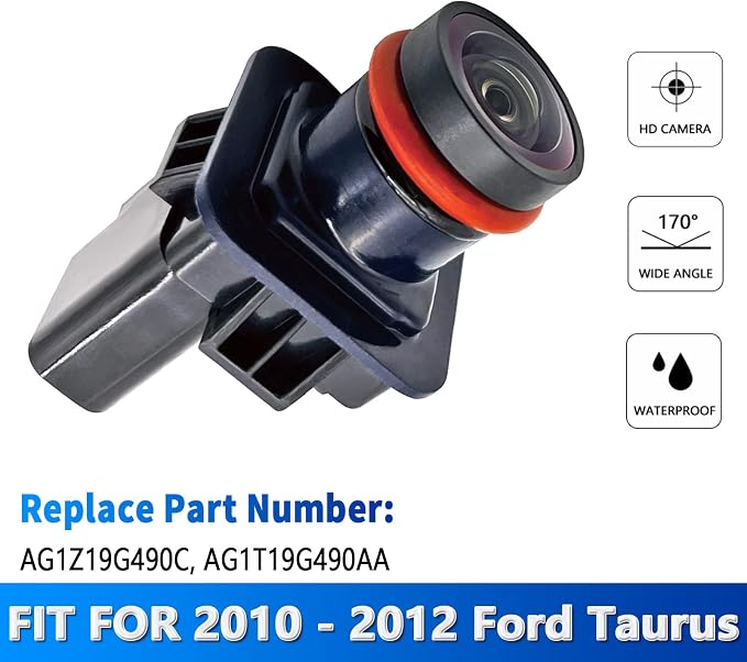 Rear View Back Up Camera Backup Camera Compatible with 2010 2011 2012 Ford Taurus Reverse Park Assist Camera Replaces AG1T-19G490-AA AG1Z-19G490-D