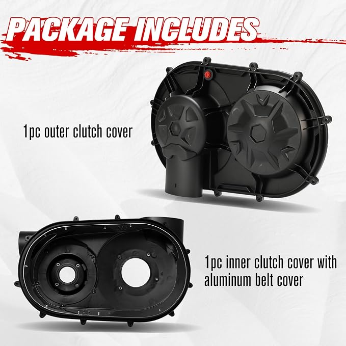 HAKA TOUGH X3 Outer & Inner Clutch Housing Cover for 2017-2022 Can Am Maverick X3 Max Accessories, Replace OEM # 420212505,720212508, 420212605