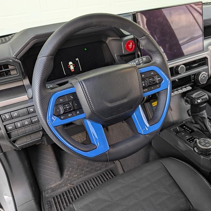for Toyota Tacoma 2024 2025 2026 for 4Runner 2025 2026 Interior Accessories Gear Shift Knob Head Cover & Steering Cover ABS Decorative Frame Trim