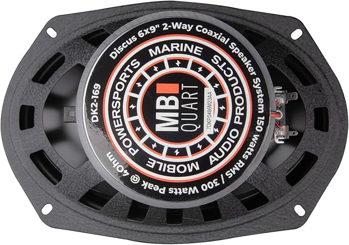 MB Quart 6x9" 2 Way Car Audio Coaxial Speakers with Polypropylene Cones & Butyl Rubber Surrounds for Enhanced Quality, 150W Peak Power, 88 dB, Pair