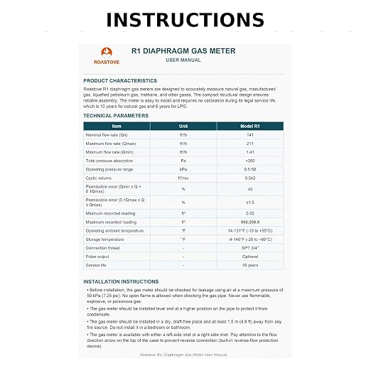 3/4" NPT Gas Submeter with Pulse Output, Cubic Feet Readout, 1 Pulse per Cu Ft, for Natural Gas & Propane Vapor Usage Monitoring — Not a Whole-House Utility Replacement Meter