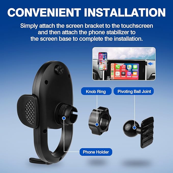 Autorder Car Phone Holder for 2019-2025 Toyota RAV4 Accessories Phone Mount 7/8-Inch Screen Cell Car Automobile Cradles Hands-Free 360 Degree Rotation