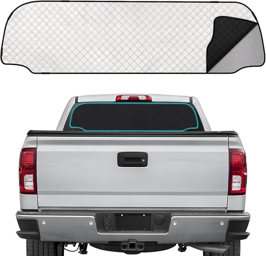 ZATOOTO Rear Windshield Sunshade for Silverado EV 2024 Rear Windshield Sunshield Double Layer Design for Sunshade and Privacy Offer Great Visibility Sun Blocker Back Window Sun Shade for Silverado
