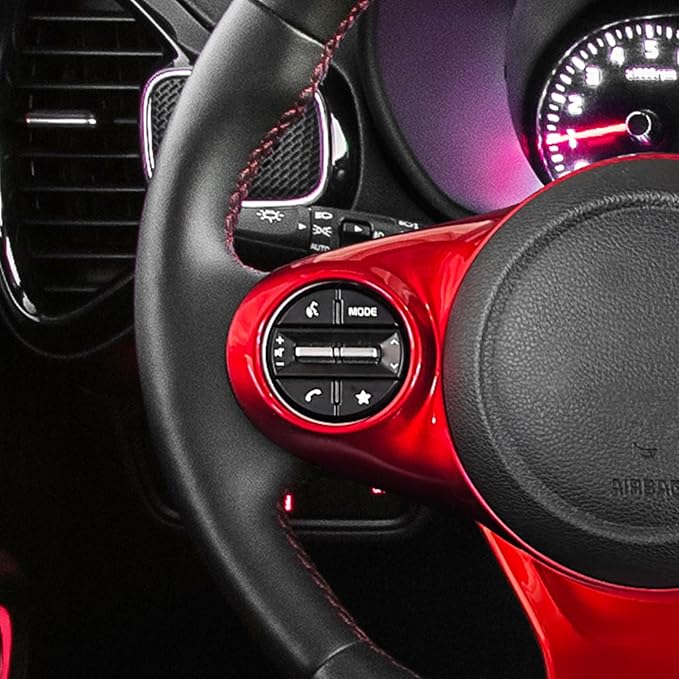 Steering Wheel Trim Cover Compatible with Kia Soul GT 2020-2026 Accessories (Red)