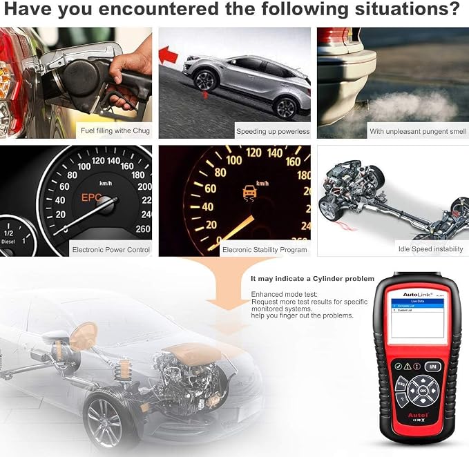 Autel AutoLink AL519 Car OBD2 Scanner, Classic Enhanced Mode 6 Engine Fault Code Reader OBDII CAN Diagnostic Scan Tool, One-Click Smog Check, DTC Lookup, Upgraded of AL319, Lifetime Free Update