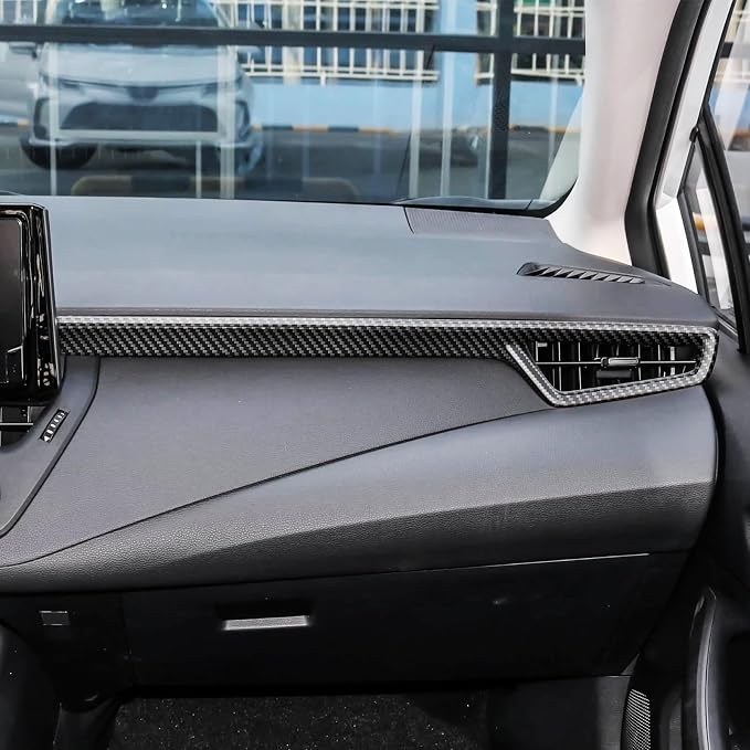 Carbon Fiber Dashboard Side AC Air Vent Panel Cover Compatible with Toyota Corolla 2020–2026 & Corolla Hatchback 2019–2026