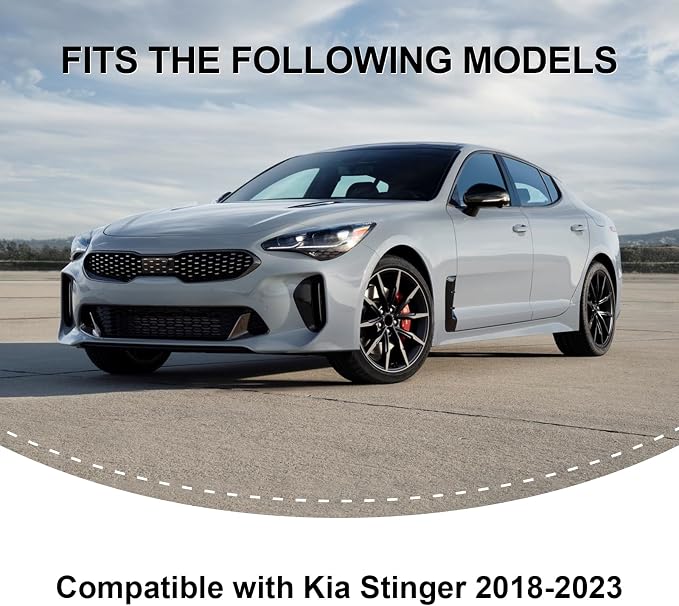 Real Carbon Fiber Gear Shift Panel Trim Compatible with Kia Stinger 2018–2023, Interior Decor Sticker Accessories