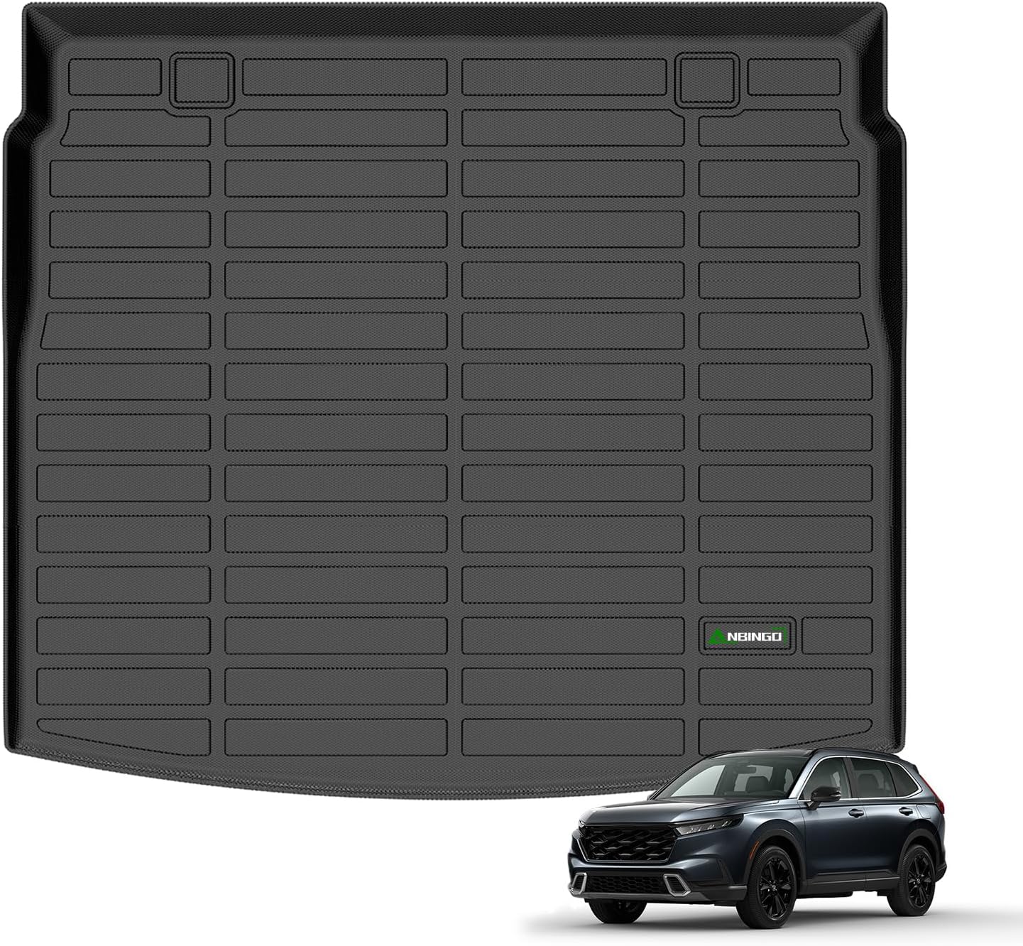ANBINGO® Cargo Liner for 2025 2026 CR-V Hybrid, 2024 CR-V, 2023 CR-V Hybrid (Cargo Tray in Highest Position) Fit CRV Hybrid Automotive Trunk Mat Accessories - Black