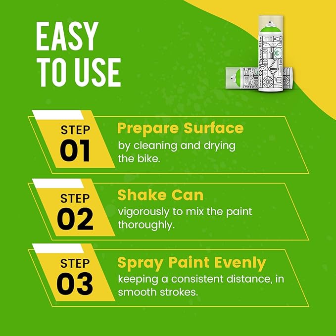 Spray.Bike Spray Paint | Designed Mainly for Bicycles | Multi-Use Acrylic Spray Paint for Metal, Plastic | High Coverage Bike Paint, 400ml