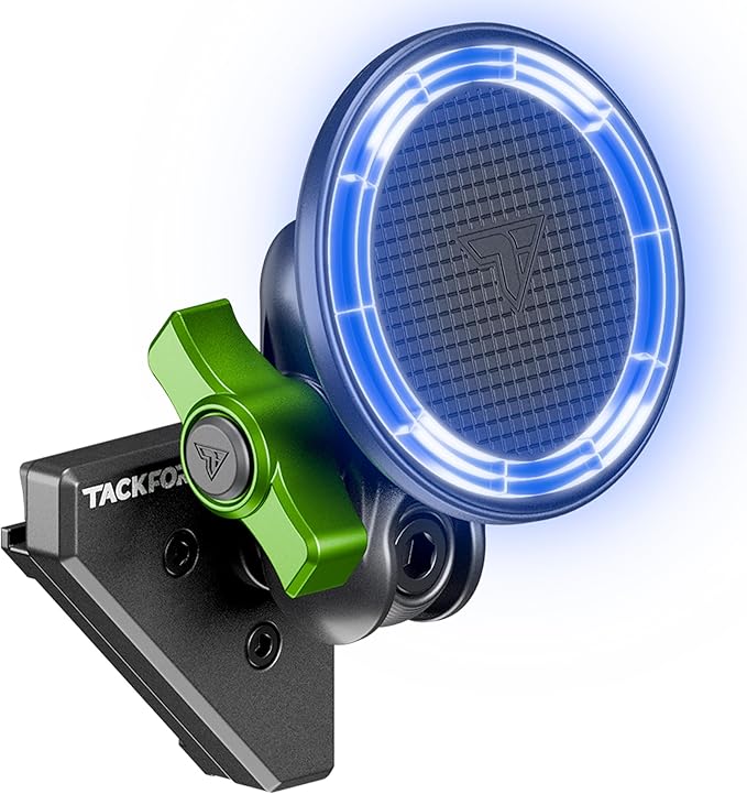 Tackform Link Vent Mount Magnetic Phone Holder - Compatible with MagSafe, 2021-2025 Ford F150 & Raptor, 2023-2025 Ford Super Duty | Billet Aluminum | Zero Slip | 2" Arm | Green