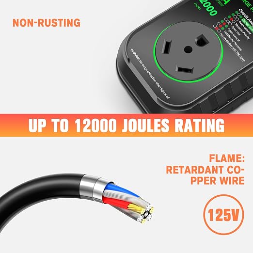 GEARGO RV Surge Protectors 30 Amp RV Circuit Analyzer, [𝟐𝟎𝟐𝟔 𝐍𝐞𝐰 𝐔𝐩𝐠𝐫𝐚𝐝𝐞𝐝 & 𝐆𝐞𝐧𝟐] Full Protection, RV Adapter Plug for Camper(Green)