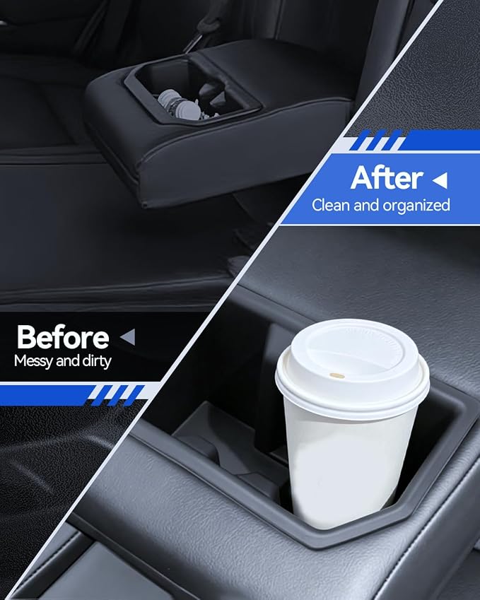 for Sequoia 5 Pcs Cup Holder Set 2023-2025 2026 Sequoia(Platinum/1794 Edition/Capstone) Accessories Control Cupholder Insert Durable-7 Seats Trim Only
