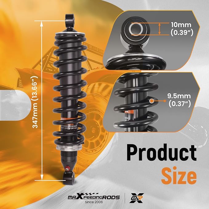 maXpeedingrods Front Struts Shock Absorber for 2000-2006 Honda Rancher 350 2x4 4x4 ES TRX350TE TRX350TM TRX350FE TRX350FM BF, Monotube Shock Replace 51400-HN5-671 51400-HN5-990