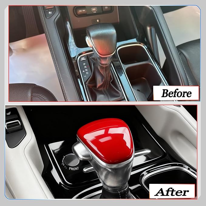Gear Shift Cover,for Kia Telluride 2020 2021 2022 2023 2024 2025 2026,Car Center Console Gear Shift Knob Cover Trim Cap - Wine Red