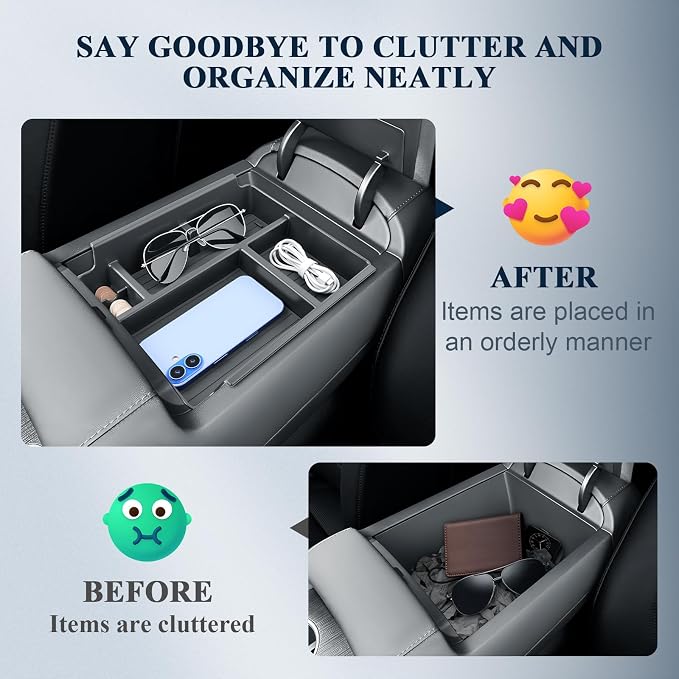 BIBIBO for 2026 Hyundai Palisade Center Console Organizer 2026 Hyundai Palisade (SE,SEL,SEL Convenience, SEL Premium, XRT Pro, Limited) Console 2026 Palisade Insert Tray (Not for Calligraphy)