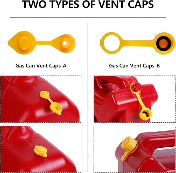 Gas Can Spout Replacement Kit, Gas Can Nozzle Replacement (3 Kit-Yellow) All gaskets are installed and ready to use upon receipt. For 1/2/5/10 gallon gas can. Easy and convenient to use