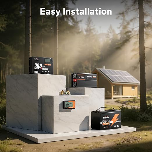 LiTime 500A Battery Monitor with Shunt, M8 Terminals, 8V-120V Battery Shunt for RV, Off Grid, Golf Carts, Solar System, Buzzer Alarm, Compatible with 12V 24V LiFePO4, Lithium, Gel, AGM Batteries