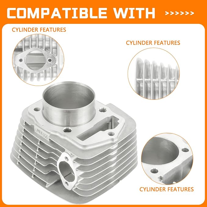 Cylinder Piston Ring Gasket Bore 65mm 12100-KFB-000 Compatible with CRF230F CRF230L CRF230M 2003-2019 After-Market Parts