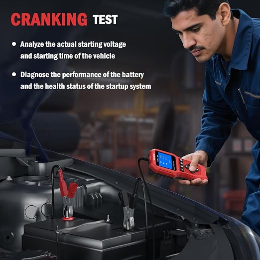 Car Battery Tester 6V 12V with Lithium Battery Testing, VEHLIVE BT910 5-3000CCA Battery Load Tester, Automotive Alternator Tester Charging Cranking System Tester for Car Truck Motorcycle SUV ATV Boat