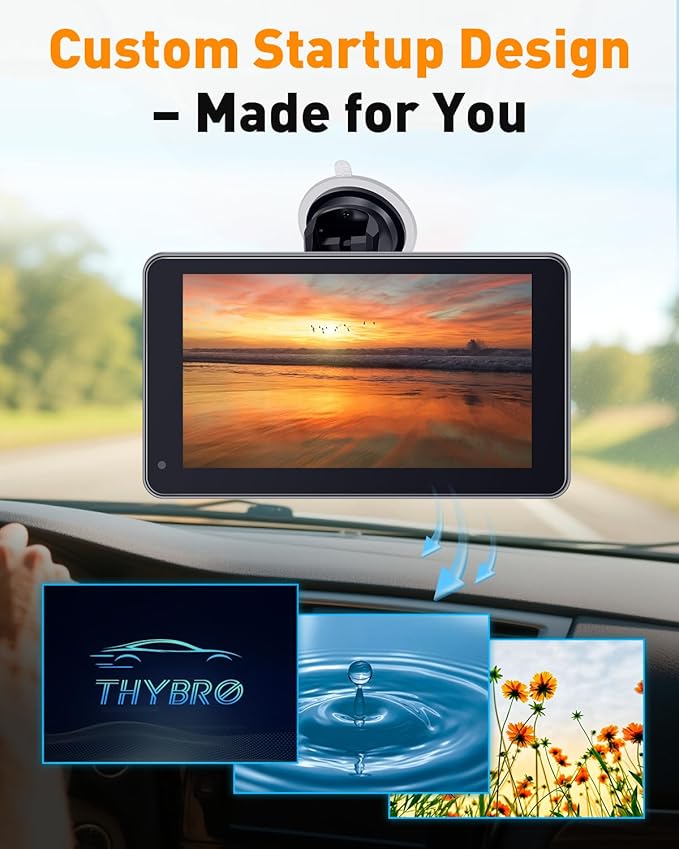 7” Wireless Apple CarPlay & Android Auto Screen - Portable Car Display with AirPlay, Screen Mirroring, FM/AUX Audio, Easy to Install, Convenient Upgrade for Older Cars, Families, Commuters