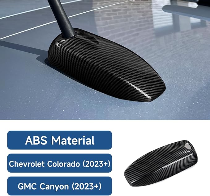 Youtaiche ABS Carbon Fiber Interior Roof Antenna Cover Trim for Chevy Colorado/GMC Canyon 2023 2024 2025 Accessories