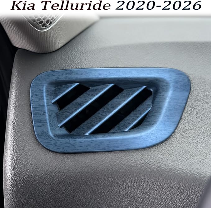 Dashboard Air Vent Cover, for Kia Telluride 2020 2021 2022 2023 2024 2025 2026,Sport Interior Trim Accessories - Gray Wood Grain
