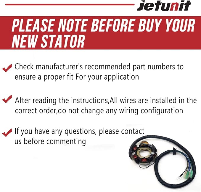 Stator for Yamaha Jetski 65U-85510-01-00,65U-85510-00-00 Assy GP1200/ XL1200 / SUV/ LS2000/ LX210 1997 1998 1999 2000 2001 2002 2003 2004