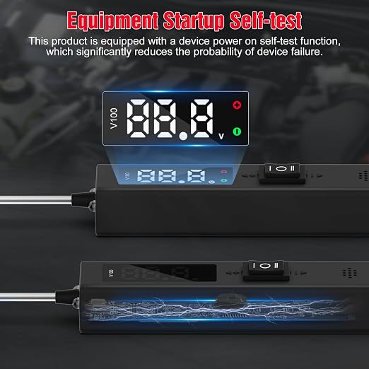 Power Circuit Probe Tester,OBDMONSTER V100 Circuit Tester, 0-80V DC Test Light Automotive Short Circuit Finder, Auto Electrical Circuit Tester, Car Fuse Tester, Automotive Tool（5 Meters）