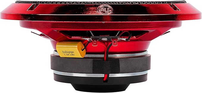 Audiopipe 8" Compression Horn Mid-Range Loudspeaker (APMB-828GH-RED), 400W, Built-in Compression Horn Driver, Flat Steel Basket, 2-Way Coaxial, KSV Voice Coil, Grill, Sleek Candy Red