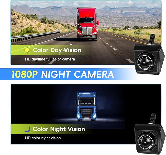 Backup Camera Car Rear View Camera for Car Truck 1080P IR Night Vision with Monitor 360° Adjustable Rear View Camera IP68 Waterproof, 4.3" Display for SUV