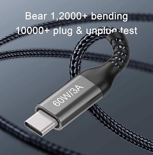 15FT USB-C to USB C Cable 60W, Extra Long USB Type-C Cable for iPhone 15,MacBook Pro 2020,iPad Air 5th,Galaxy S23 S22,Note 20,Pixel 7,Switch, Type C Laptops and Phone