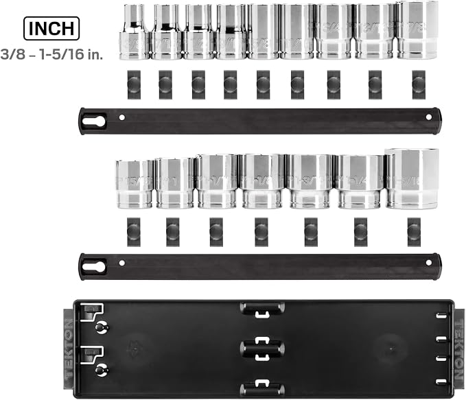 TEKTON 1/2 Inch Drive 12-Point Socket Set, 16-Piece | SHD92118
