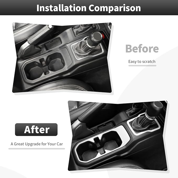 23PCS Full Set Interior Decor Trim Kits Fit for 2018-2023 Jeep Wrangler JL JLU & Gladiator JT 4Door Dashboard Cup Holder Headlight Switch Gear Shift Roof Speaker Map Light Inner Door Bowl Trim