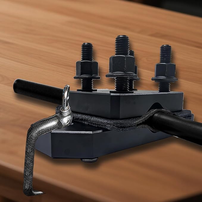 Professional Grade Heavy Duty Barrel Vise Tool, Aluminum Barrel Clamp with Leather Inserts, Universal Barrel Vise Clamp Surface Protection Design, Fits 0.67”–1.375” Outside Diameter Barrels（black）