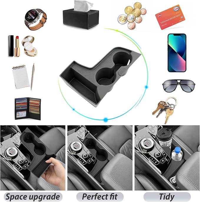 SKTU for 2026 Kia Sportage Cup Holder for 2026+ Kia Sportage Central Control Cup Holder Kia Sportage 2026 Accessories Rubber Cup Pad 2026 Sportage Non-Slip Cup Pad-Durable