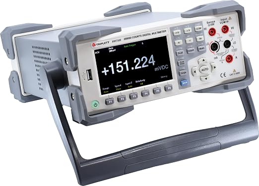 Triplett MM750B True RMS Benchtop Digital Multimeter with Large LCD - AC/DC Voltage and Current, µA Current, Resistance, Temperature, Capacitance, Frequency, dB/dBm