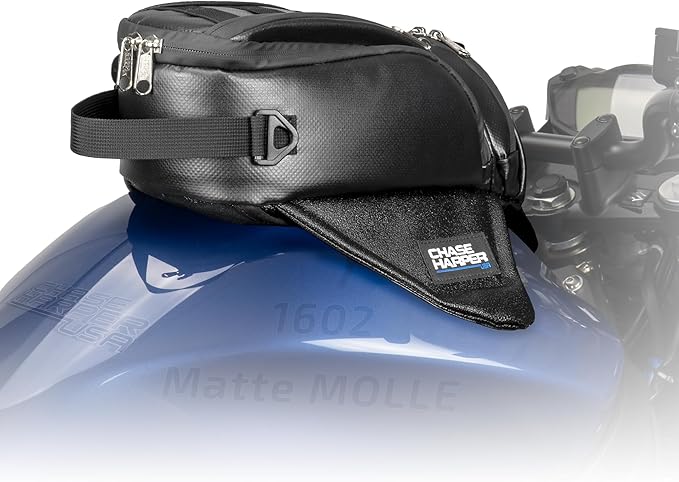 Chase Harper USA 1602M Black Manta X2 Magnetic Tank Bag - Water-Resistant, Tear-Resistant, 22 OZ Vinyl Exterior with Anti-Scratch Rubberized Polymer Bottom, Super Strong Neodymium Magnets