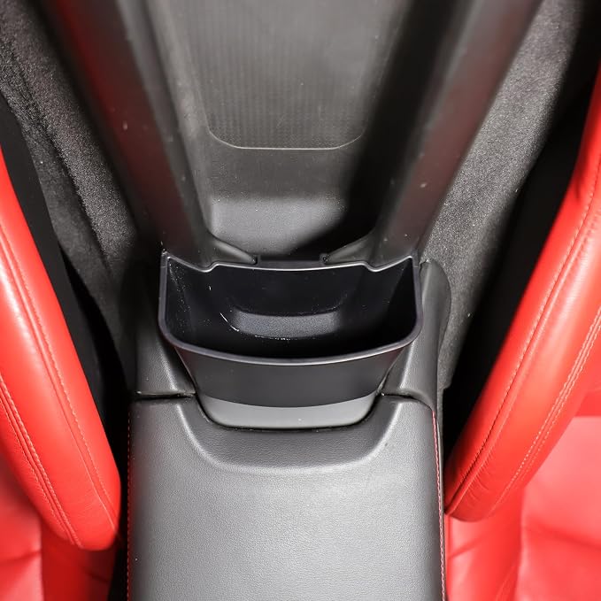 CHEAYAR Rear Waterfall Storage Box Compatible with Chevrolet Corvette C8 2020-2026, Car Center Console Seat Pocket Storage Box Organizer Extension Insert Accessories