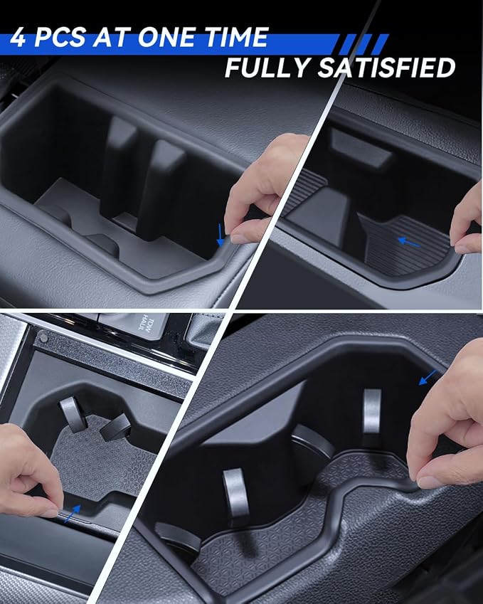 for Sequoia 5 Pcs Cup Holder Set 2023-2025 2026 Sequoia(Platinum/1794 Edition/Capstone) Accessories Control Cupholder Insert Durable-7 Seats Trim Only