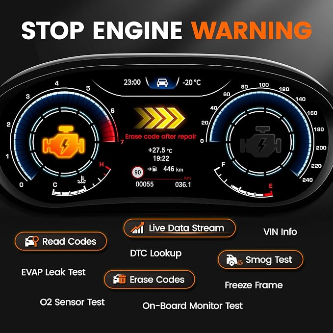 ANCEL AD530 PRO 2 in 1 OBD2 Scanner & Car Battery Tester+ANCEL OBD2 Scanner Extension Cable