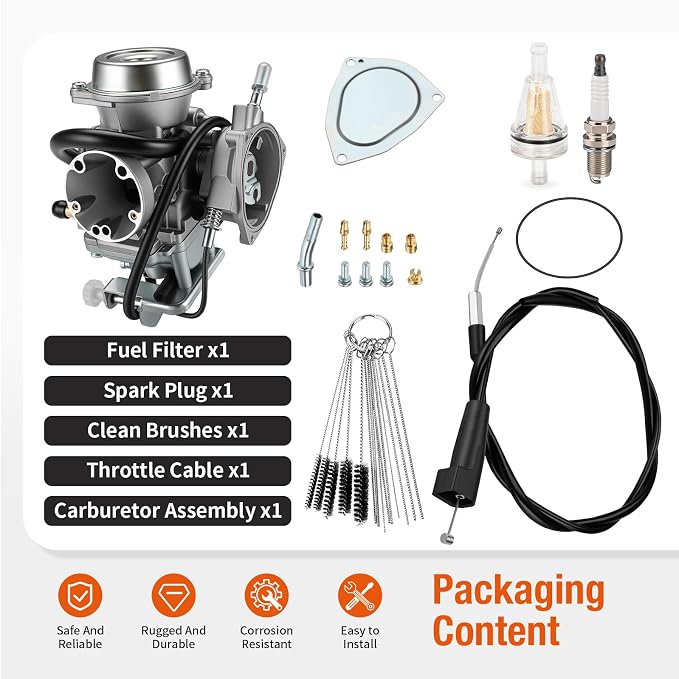 Carburetor Assembly W/Cable For Suzuki Ozark 250 LT-F250 2002-2007 (Only MODEL K7/K8) 13110-05G01