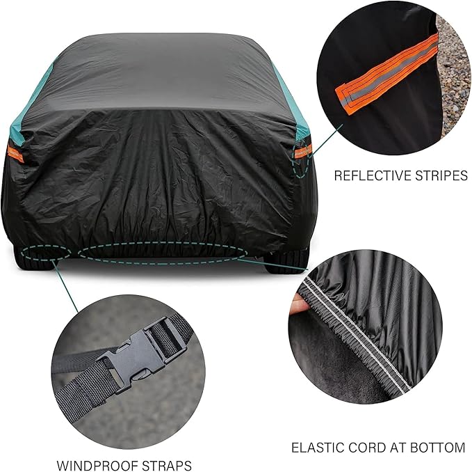 GUNHYI Car Cover for Automobiles Waterproof All Weather, Universal Fit Chevrolet Camaro, Audi A4/A5, Toyota Camry Solara, Lexus IS350, Mercedes-Benz C-Class, Volkswagen Passat, Nissan GT-R etc.