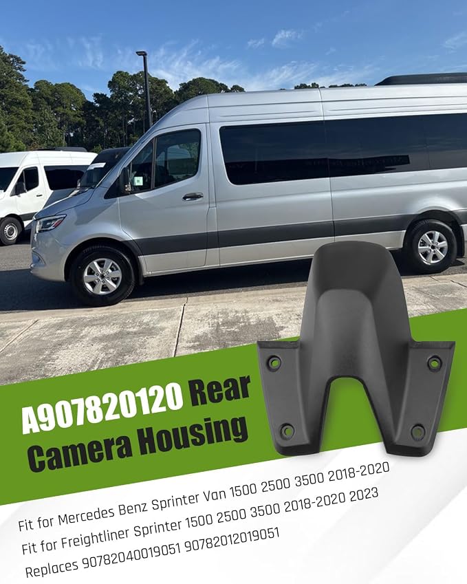 A907820120 Rear Camera Housing Fits for Mercedes Benz Sprinter 1500 2500 3500 Freightliner Sprinter 1500 2500 3500 Van 2018-2020 2023, Backup Camera Housing, Replace 90782012019051