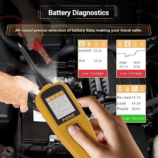Car Automotive Power Circuit Breaker Probe Kit Tester Short Finder Tool Alternative Bsttery Electrical Fuse AC DC Voltage Tester Test Light Wire Break Locator Analyzer Tracer Pen Accessories 12v 24v