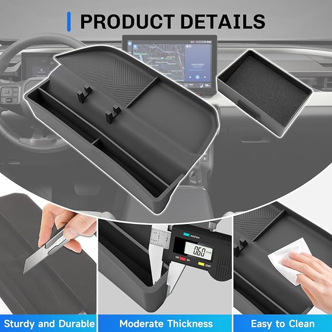 SXCY for 2026 Toyota RAV4 Center Console Organizer Passenger Side Tray Multifunctional Storage 2026 RAV4 Accessories for 2026 Toyota RAV4 Interior Console Acccessories with Drawer and Phone Stand