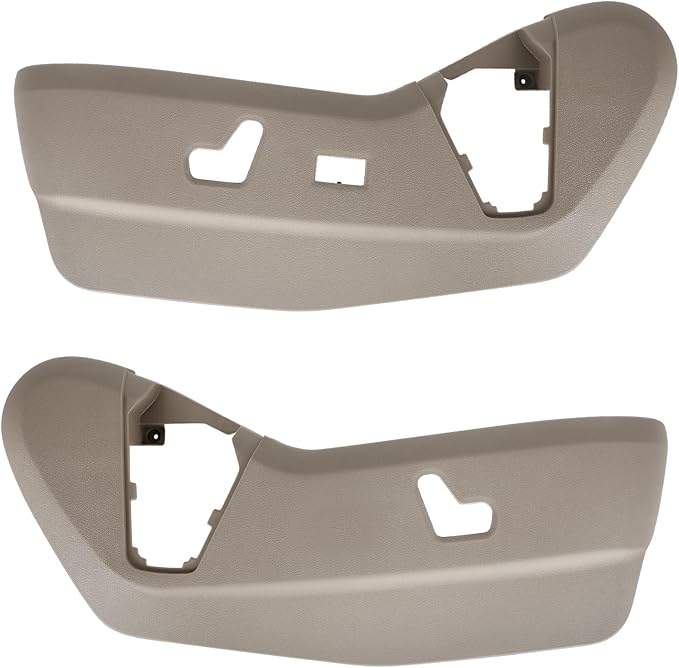 TQPONLY Sandstorm-Beige Driver & Passenger Side Seat Plastic Trim Cover Panel,Fits 2011-2019 Dodge Grand Caravan/2011-2016 Chrysler Town and Country Left Side Power Seat Switch Control Bezel Shield