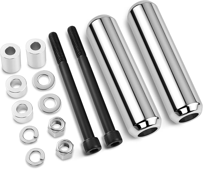 6.5" Al Motorcycle Frame Sliders Falling Crash Protector Upper Shock Mount Guards Falling Side Protector Fit for Dyna 2006-2017 (Smooth Style)