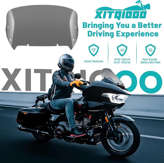 12" Windshield Windscreen Compatible with 2023 2024-2026 Road Glide CVO/SE FLTRXSE 2023 FLTRX 2024 CVO ST FLTRXSTSE 2024 Harley Accessories, Smoke