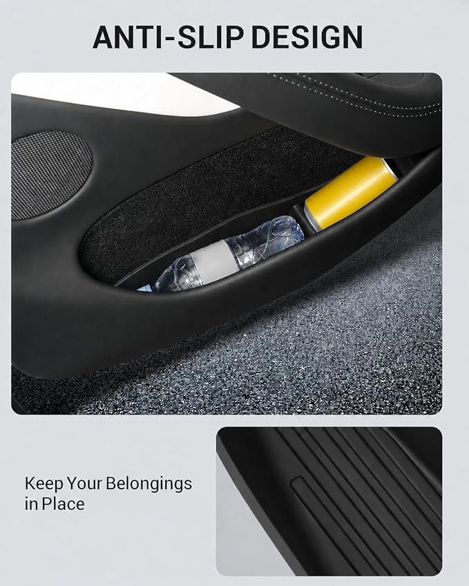 Motrobe 2026 Tesla Model Y Juniper Door Side Storage Box Door Pocket Liner Side Organizer Tray Waterproof TPE Front & Rear Model Y Juniper (Standard/Premium/Performance 2025/2026) Accessories