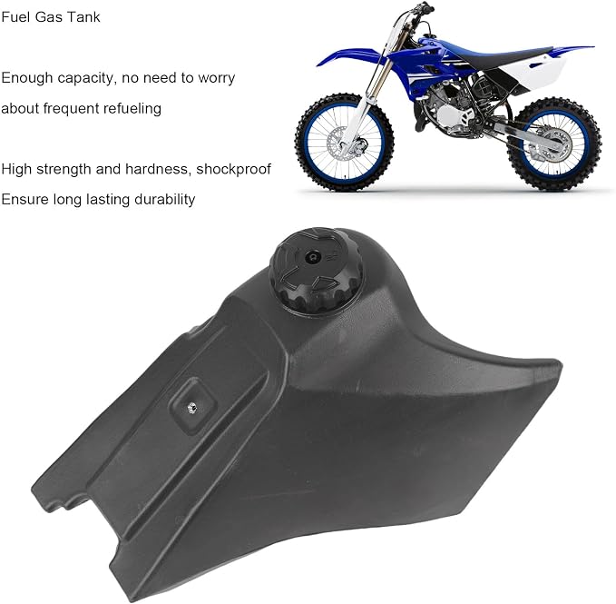 Shkalacar Fuel Gas Tank 5PA 24110 30 00, Shockproof Oil Tank Replacement with Larger Fuel Storage for YZ85 Pit Dirt 2002 to 2018 Gasoline Lightweight Performance
